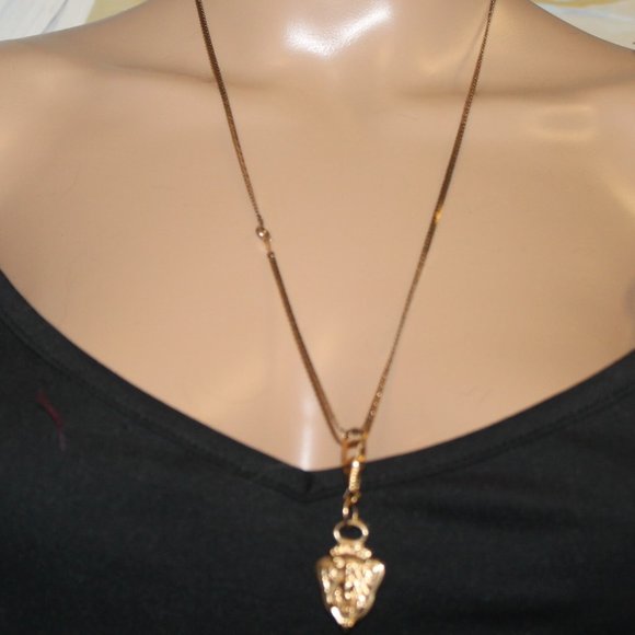 Authentic Gucci Zipper Pull Pendant on 12K   Vintage Chain - Picture 2 of 8
